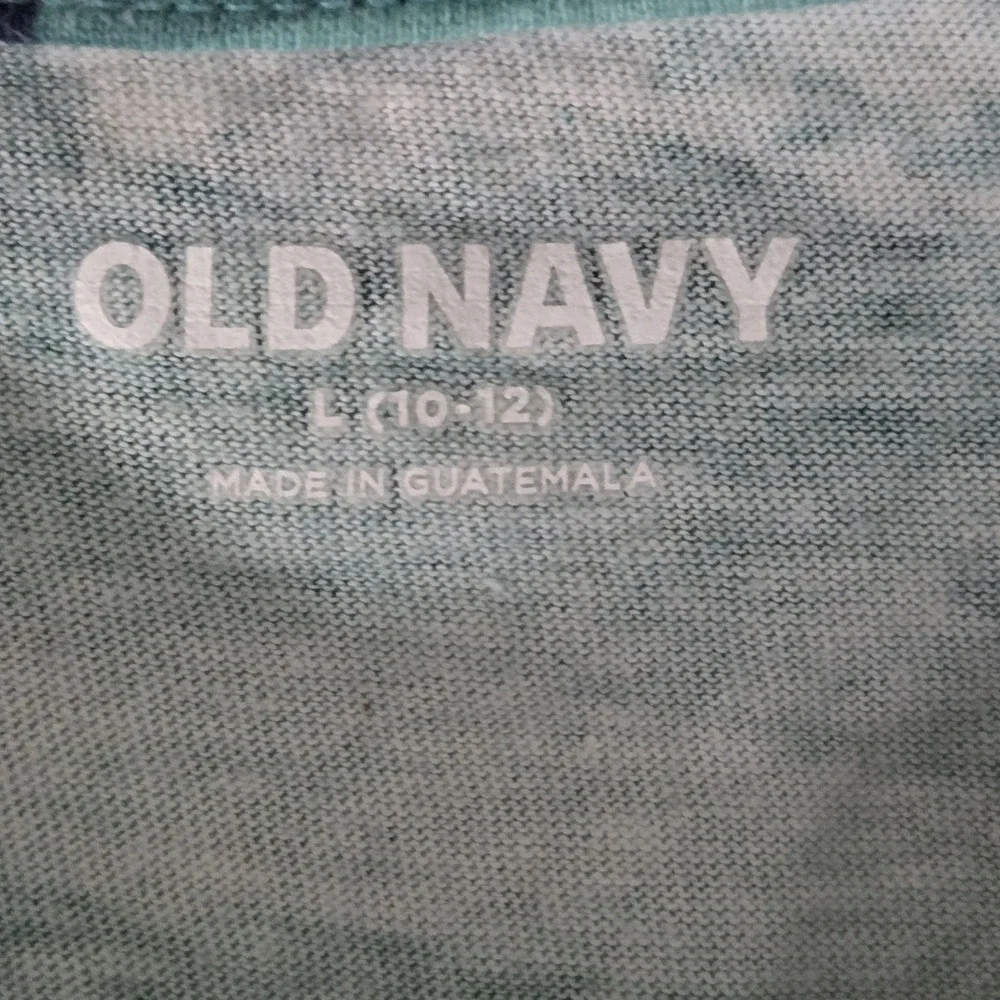 Old Navy Boys Size Large Short Sleeve Crew Neck Graphic T Shirt Multicolor